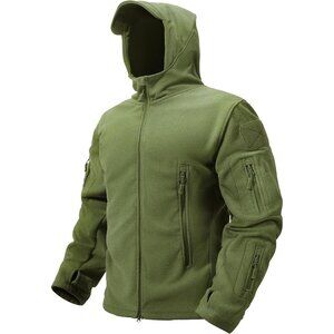 Men's Fleece Jacket Black Hoodies Winter Coats Windproof Hoodies